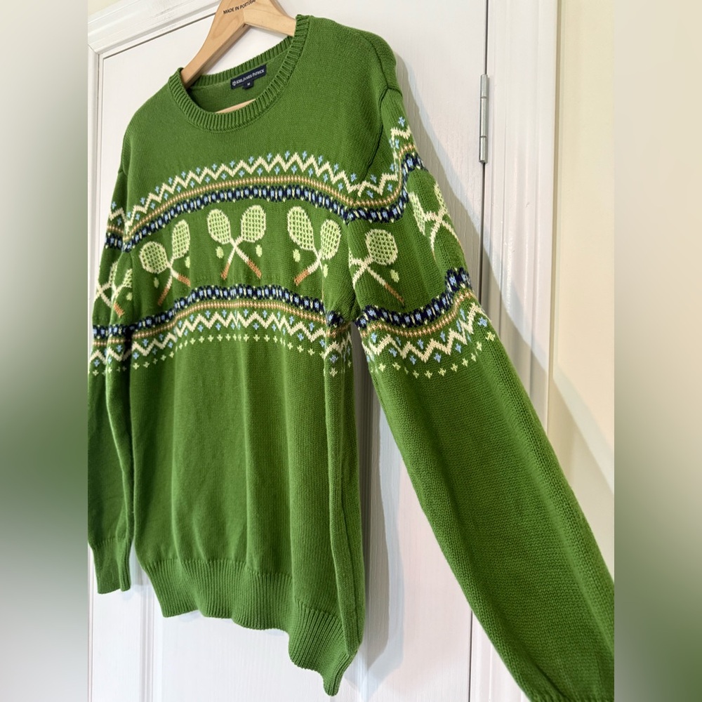 Kiel James Patrick Green Tennis Sweater - Picture 5 of 10